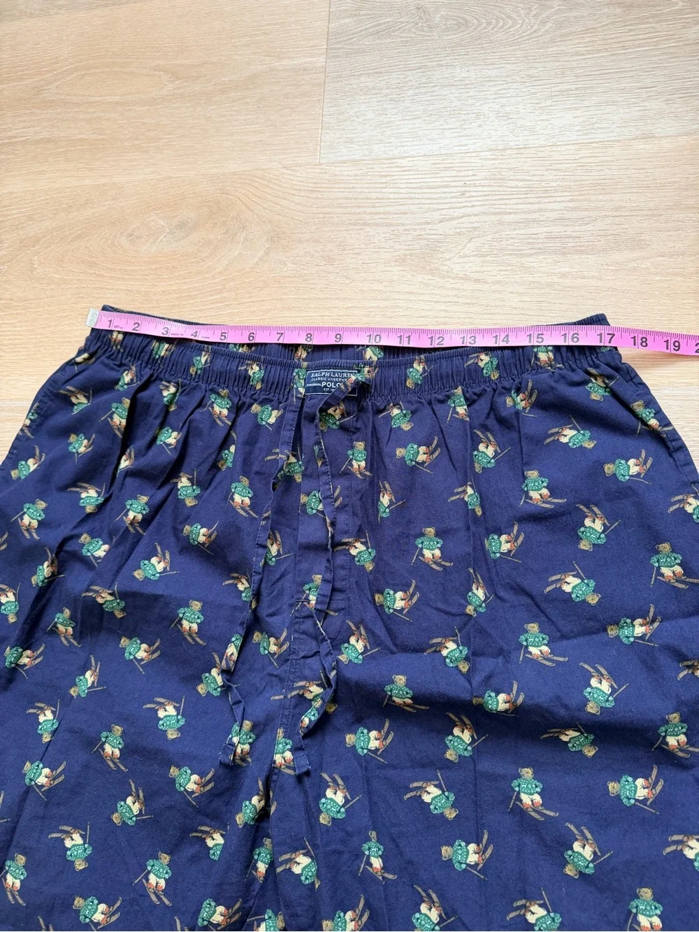 Polo Ralph Lauren Bear Pajama Pants Men’s XL Navy Ski Bear Cotton Poplin Lounge